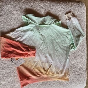 Electric & Rose Brooklawn Ombré Henley Sweatshirt in Watermelon